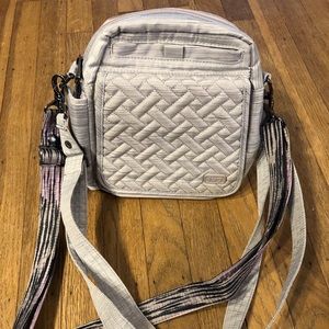 Lug Flapper Silver Travel Handbag Purse New